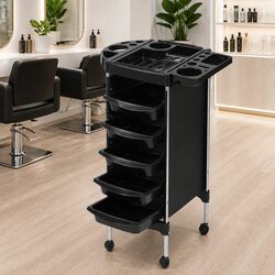 6-Tier Rolling Salon Trolley Cart with Metal Frame