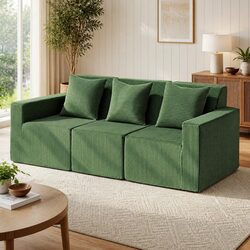 Modular 3-Seater Sofa Bed with High-Density Foam