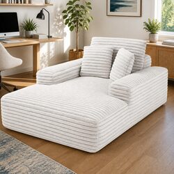 Faux Fur Sofa Bed Lounge Chair with Pocket Spring Support