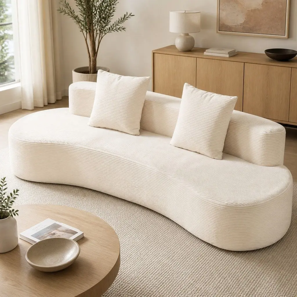 228cm Modular Sofa Bed with High-Density Foam Construction