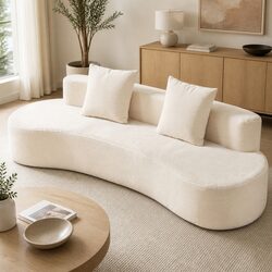 228cm Modular Sofa Bed with High-Density Foam Construction