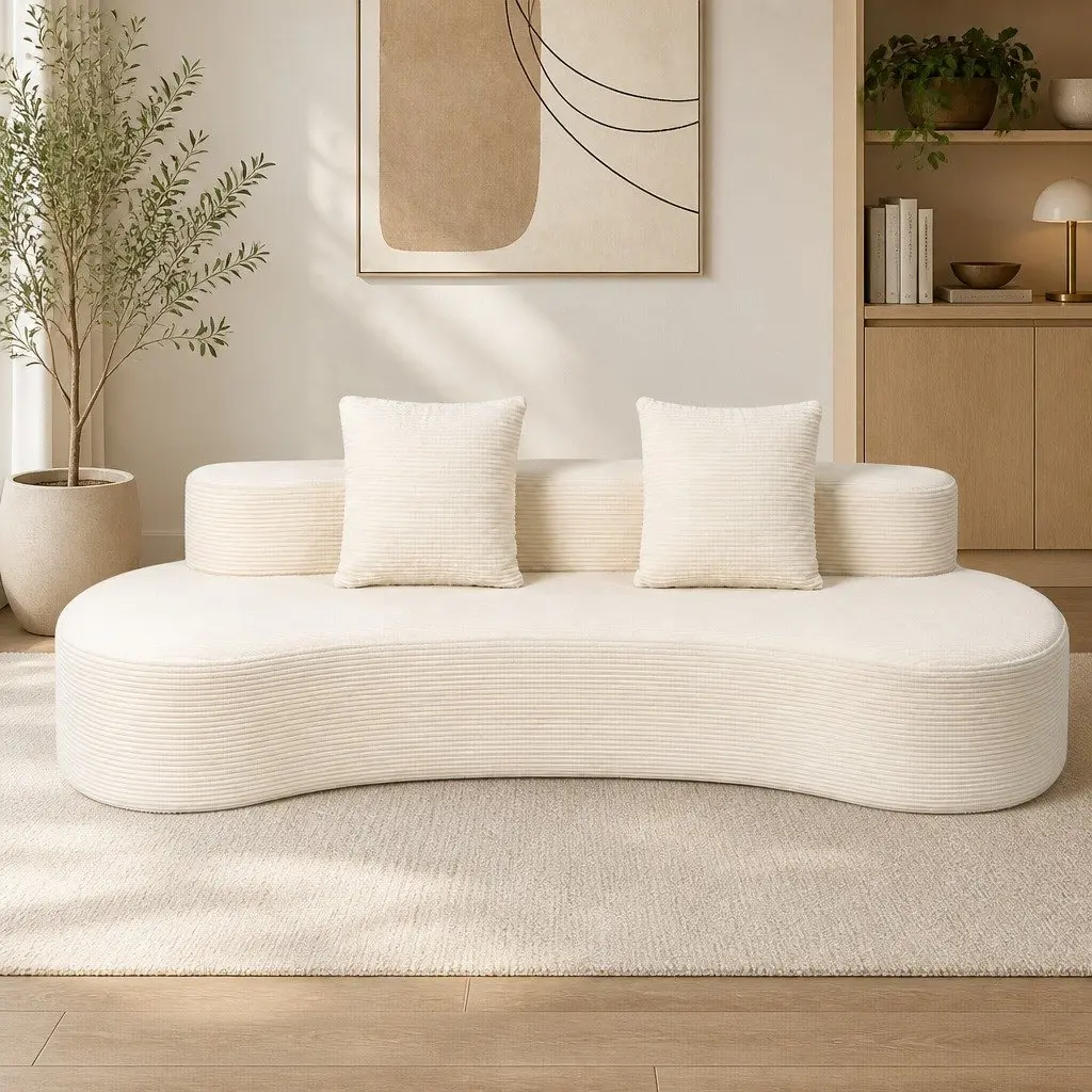 228cm Modular Sofa Bed with High-Density Foam Construction