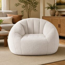 Faux Fur Shell-Shaped Floor Chair Specifications