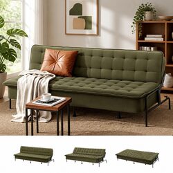 3-Seater Adjustable Sofa Bed with Innerspring Core