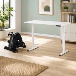 120cm Electric Standing Desk and Under Desk Pedal Bike