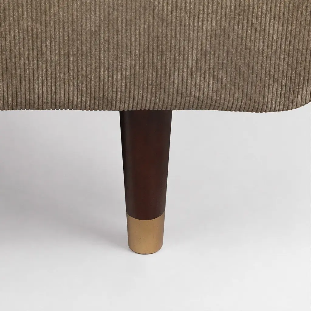 Convertible Sofa Bed Adjustable Backrest 3 Seater Khaki with USB Charging Port and Removable Side Table