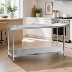 Stainless Steel Kitchen Bench 1829x610mm Commercial Grade