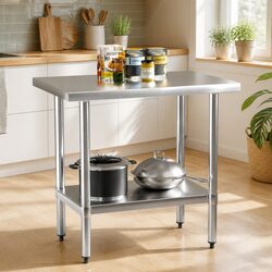 Stainless Steel Preparation Table 910x610mm Silver
