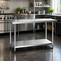Stainless Steel Work Bench for Food Prep 1524x610mm