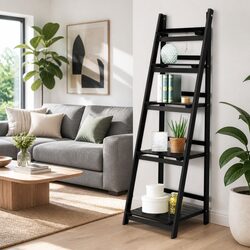 5-Tier Freestanding Ladder Shelf Bookcase - Coffee Finish