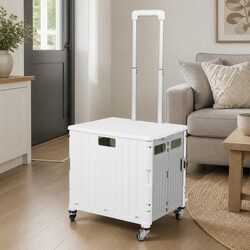 Collapsible Shopping Cart with Wheels for Easy Transport