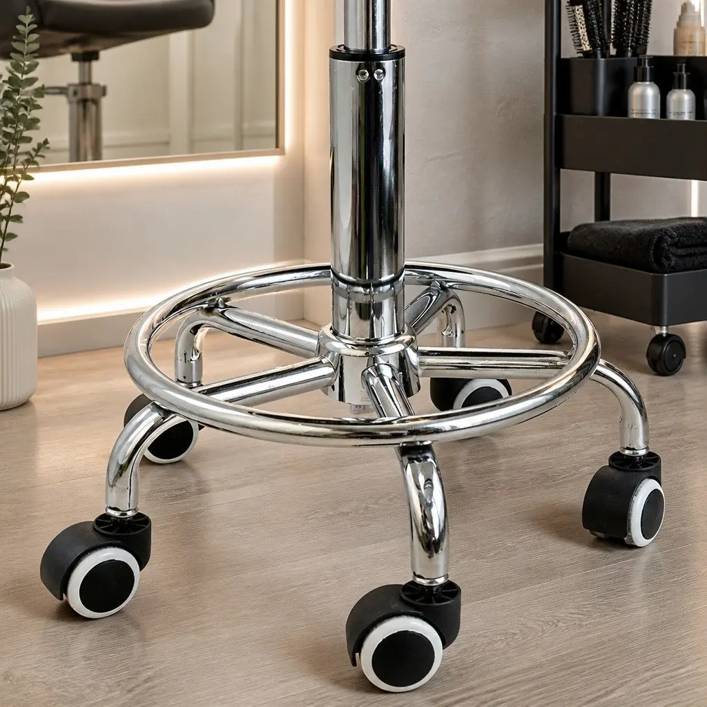 Swivel Bar Stools Height Adjustable 51-69cm Teal Seat Silver Frame 4 Piece