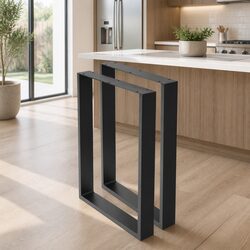 Rectangular Metal Table Legs Set of 2, 71x50cm