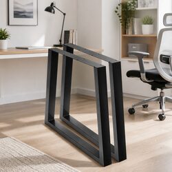 Industrial Trapezoid Metal Table Legs Set of 2