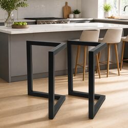 Industrial V-Shape Metal Table Legs Set of 2