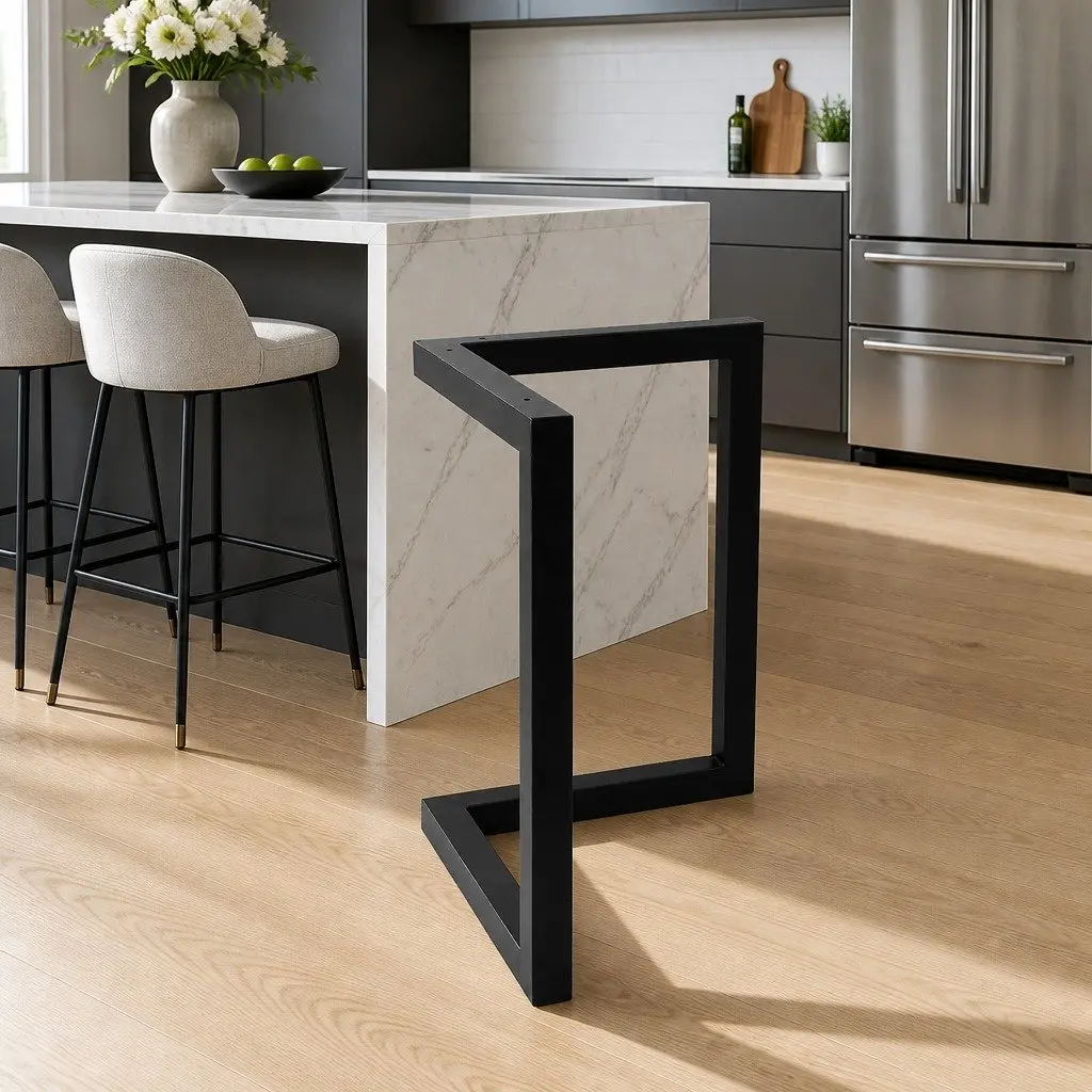 DIY Metal Table Legs Industrial V-Shape Black 50x70cm Set of 2