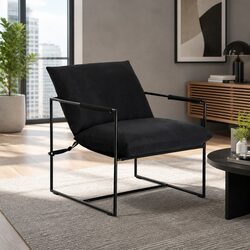 Black Sling Armchair with Durable Design and Comfort Features