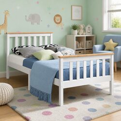 White Pine Single Bed Frame with Slat Support