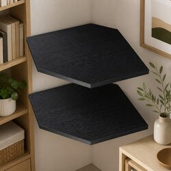 Wall Mounted Corner Shelf Set 2 Piece Floating Rack