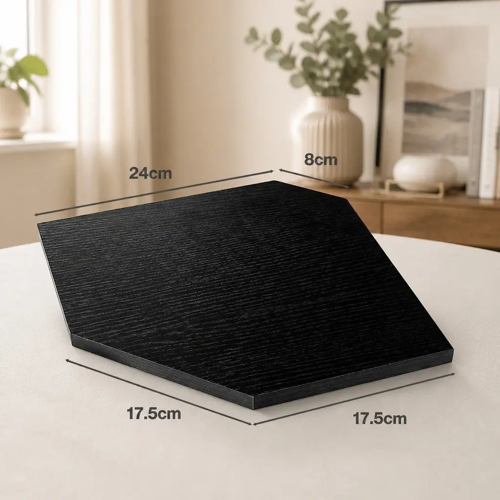 Corner Shelves Wall Mounted Space-saving 2 Piece Black Display Rack