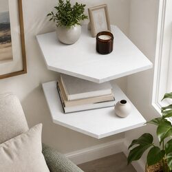 Wall-Mounted Corner Shelf Set - 2 Pieces