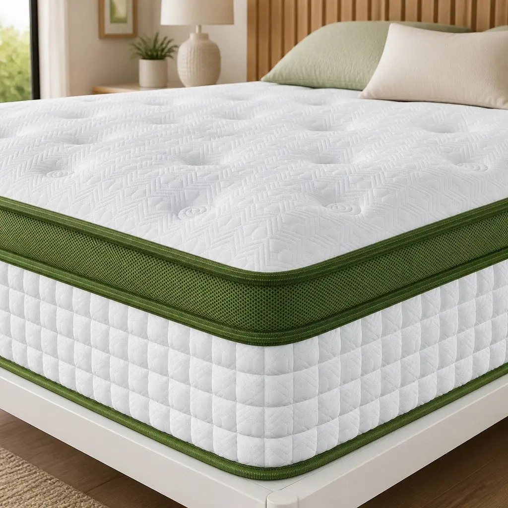 Queen Hybrid Mattress Medium Firm 30cm Gel Memory Foam 5 Zone Pocket Spring White