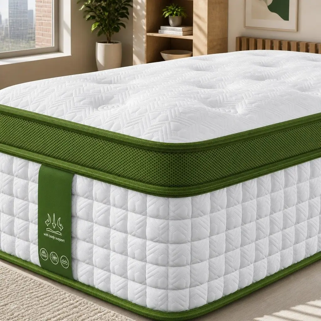 Queen Latex Hybrid Mattress 34cm with Pocket Coils