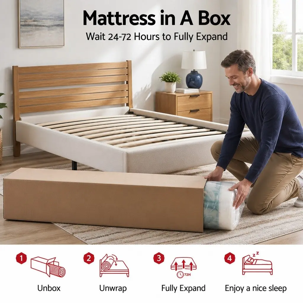 King Single Mattress Medium Soft 34cm Gel Memory Foam Tencel Pocket Spring