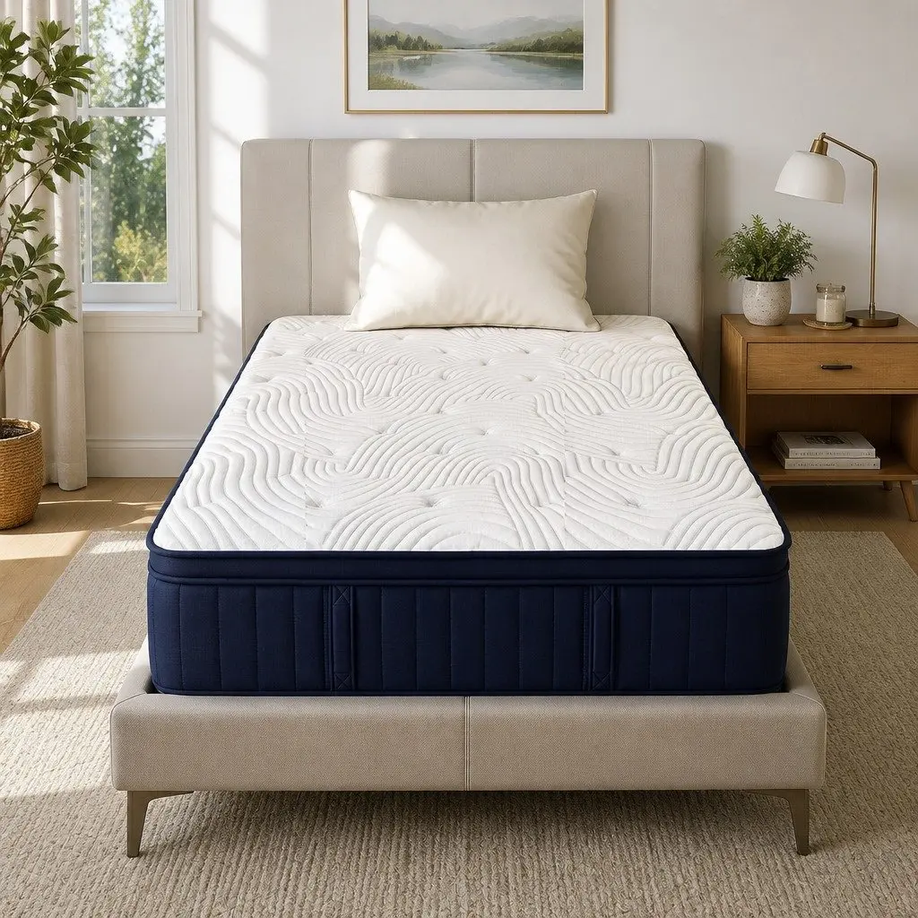 King Single Mattress Medium Soft 34cm Gel Memory Foam Tencel Pocket Spring