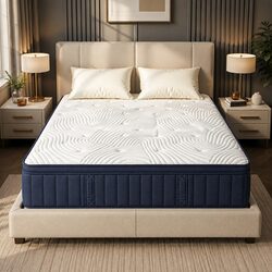 34cm Medium Firm Hybrid Cooling Queen Mattress
