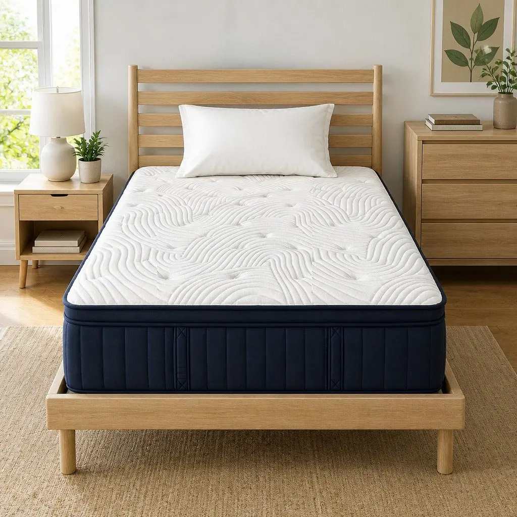 Single Mattress Medium Soft 34cm Cooling Gel Memory Foam Hybrid Pocket Spring