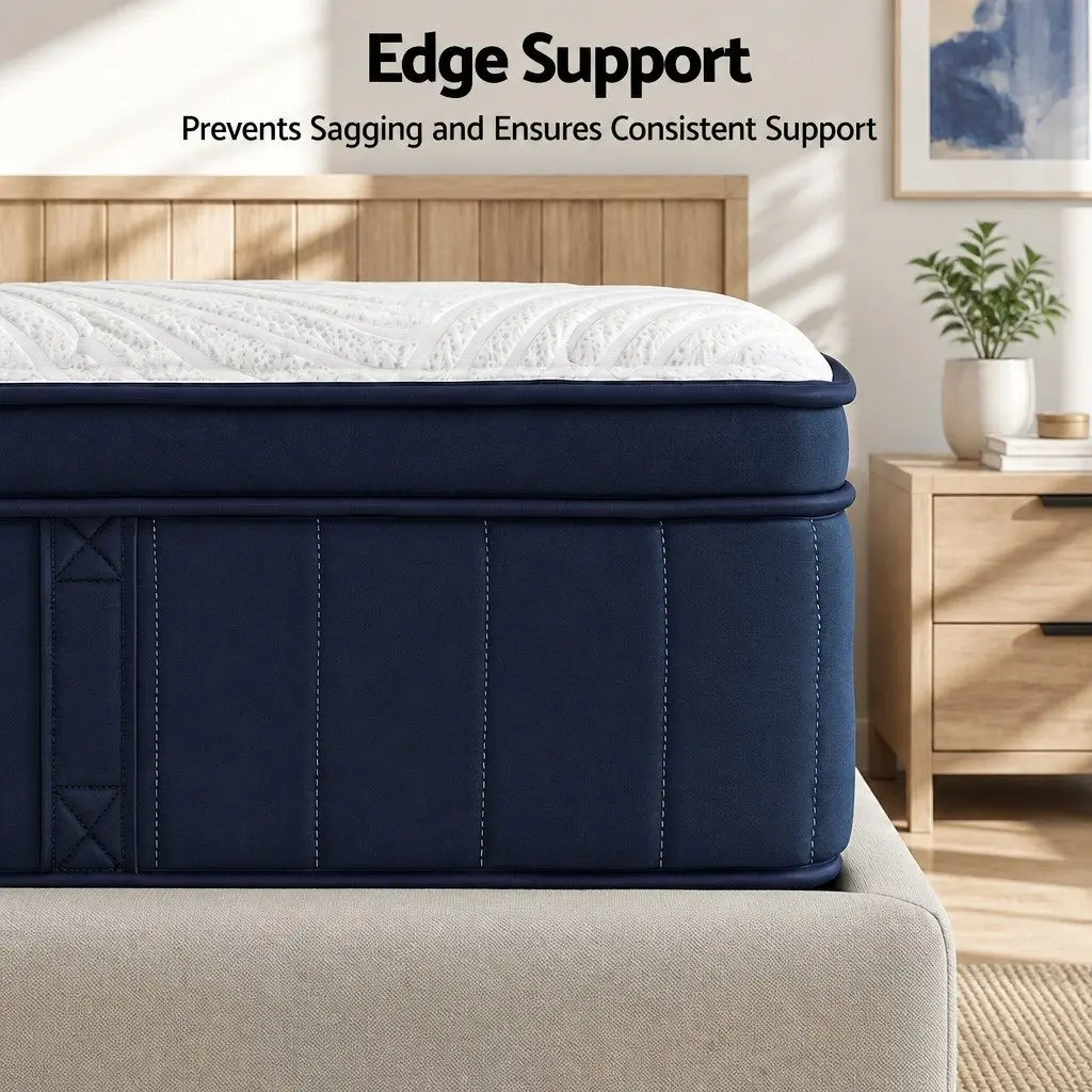 Single Mattress Medium Soft 34cm Cooling Gel Memory Foam Hybrid Pocket Spring