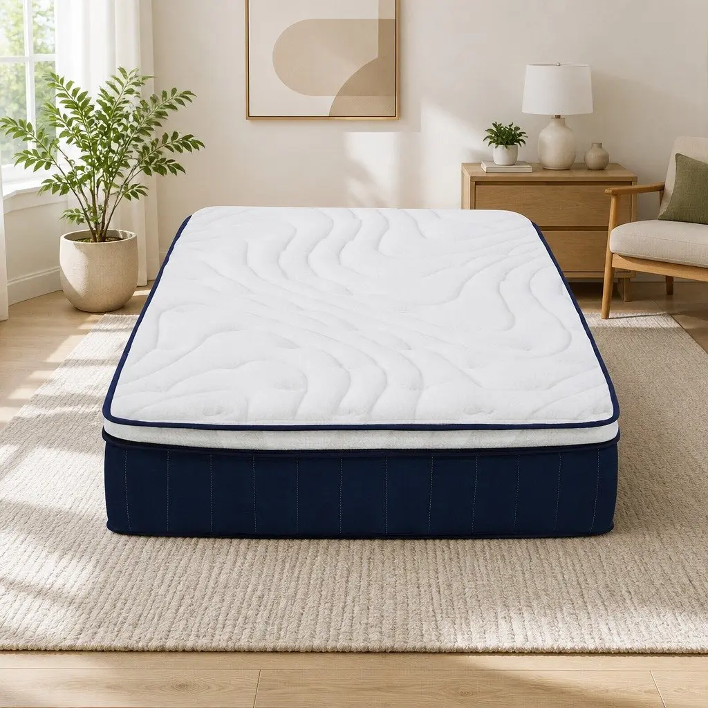 Queen Hybrid Mattress 30cm Medium Firm with Pocket Springs and Lumbar Support