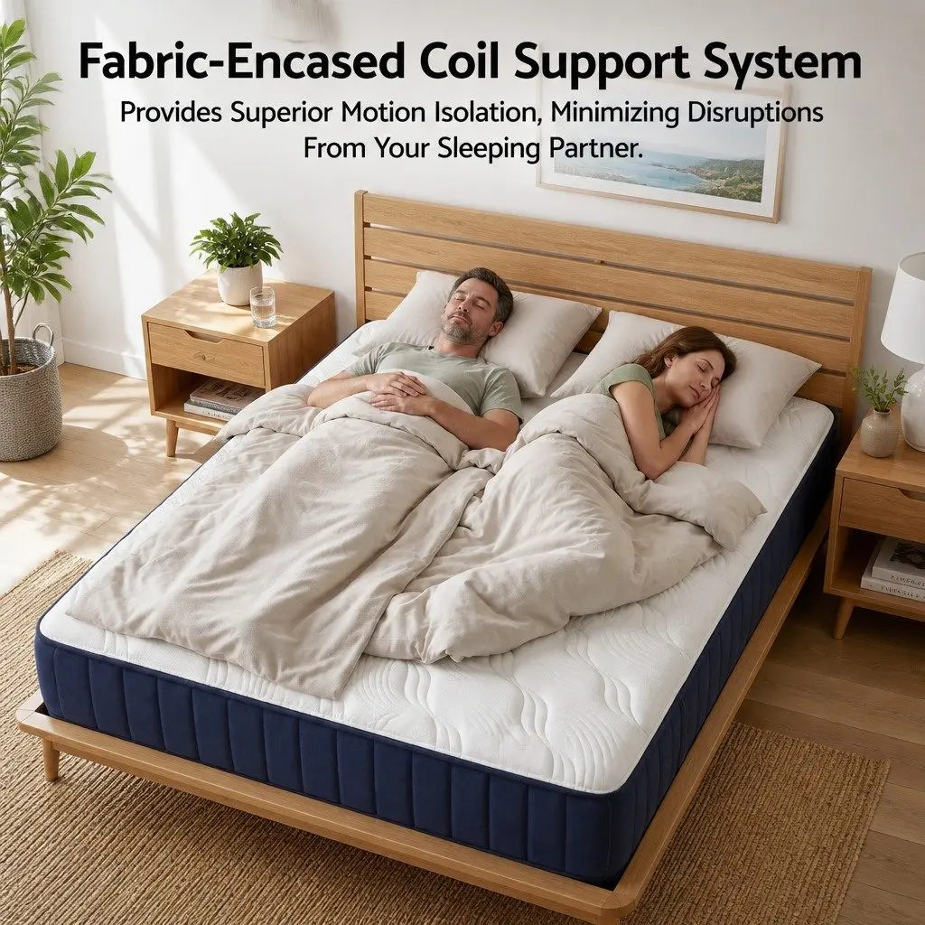 King Single Mattress Firm 26cm Pocket Spring Orthopedic Pressure Relief White or Black