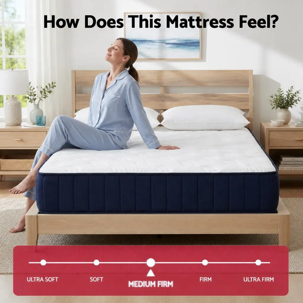 Double Mattress 26cm Firm Pocket Spring Hybrid Orthopedic Bed Pressure Relief