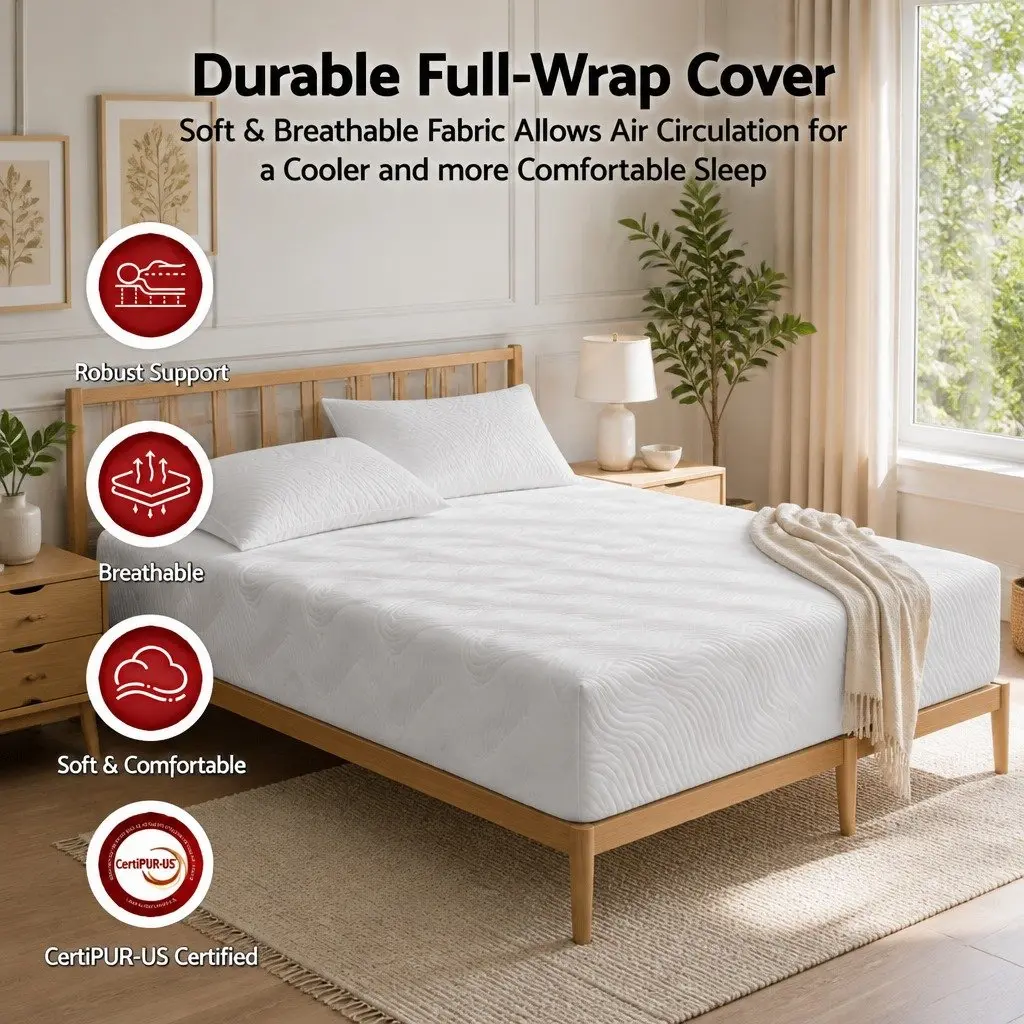 Double Mattress 26cm Firm Pocket Spring Hybrid Orthopedic Bed Pressure Relief