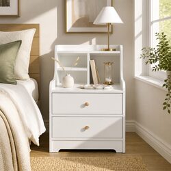 Minimalist Bedside Table with E1 Grade MDF and Drawers