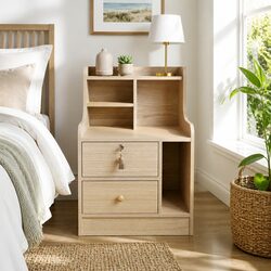 Multifunctional Nordic Bedside Table with Two Drawers