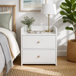 Compact Modern Bedside Table with Storage Drawers