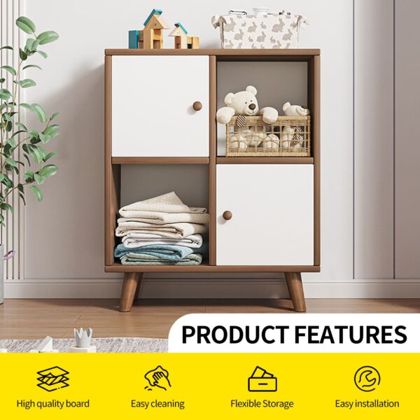 Comfia 4 Tier Shelf Display Bookshelf Bookcase Storage Rack Wooden Shelving 60x24x70cm Book Shelf Bookcase Storage Display Cabinet