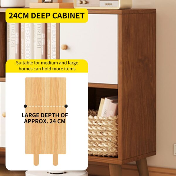 Comfia 4 Tier Shelf Display Bookshelf Bookcase Storage Rack Wooden Shelving 60x24x70cm Book Shelf Bookcase Storage Display Cabinet