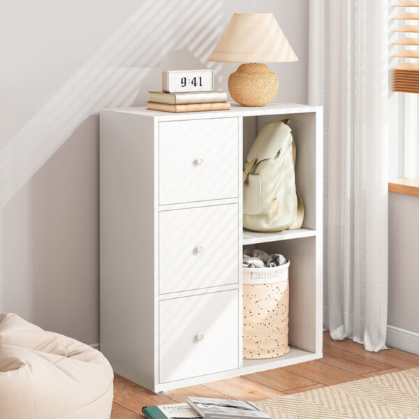 Comfia Modern Storage Cabinet Wooden Cabinet With 3 Drawers Bedroom Bedside Table White Storage Cabinet Bedside Table Bedroom Drawer Cabinet