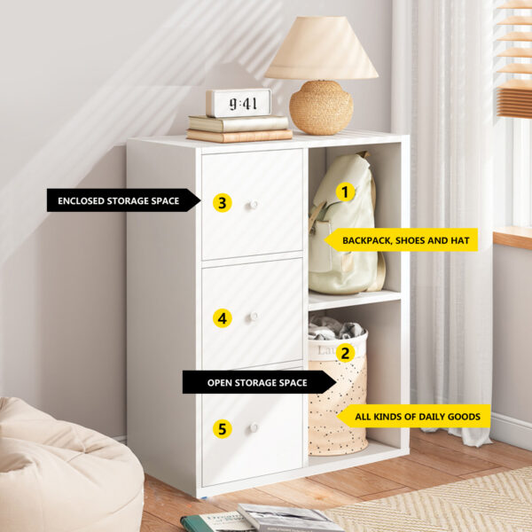 Comfia Modern Storage Cabinet Wooden Cabinet With 3 Drawers Bedroom Bedside Table White Storage Cabinet Bedside Table Bedroom Drawer Cabinet