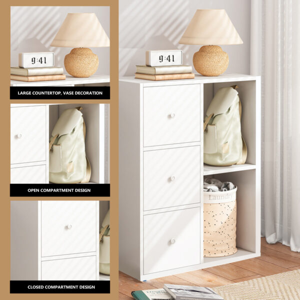 Comfia Modern Storage Cabinet Wooden Cabinet With 3 Drawers Bedroom Bedside Table White Storage Cabinet Bedside Table Bedroom Drawer Cabinet