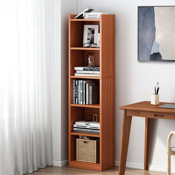 Comfia Wooden 5layers Bookshelf Detachable Storage Organizer 33x30x155cm Brown Color Wooden Bookshelf  5 Layers  Detachable Storage Organizer