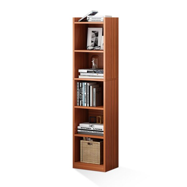 Comfia Wooden 5layers Bookshelf Detachable Storage Organizer 33x30x155cm Brown Color Wooden Bookshelf  5 Layers  Detachable Storage Organizer