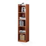 Comfia Wooden 5layers Bookshelf Detachable Storage Organizer 33x30x155cm Brown Color Wooden Bookshelf  5 Layers  Detachable Storage Organizer