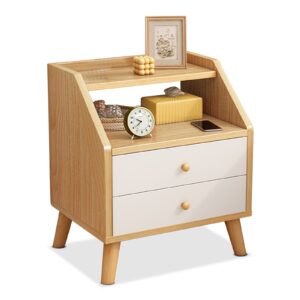 Comfia 2 Drawers Bedside Tables Side Table Nightstand Storage Drawer Shelf Bedroom Unit Bedside table Nightstand