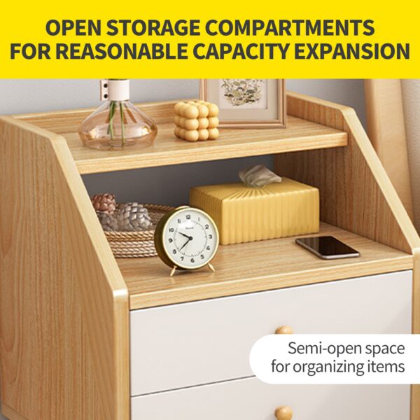 Comfia 2 Drawers Bedside Tables Side Table Nightstand Storage Drawer Shelf Bedroom Unit Bedside table Nightstand
