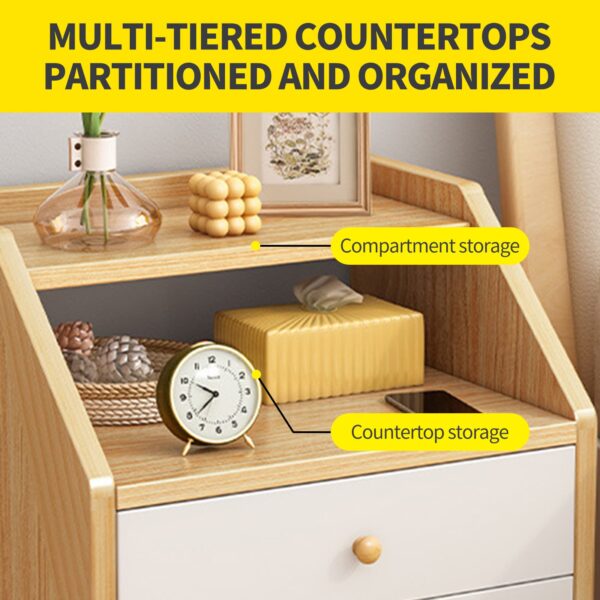 Comfia 2 Drawers Bedside Tables Side Table Nightstand Storage Drawer Shelf Bedroom Unit Bedside table Nightstand